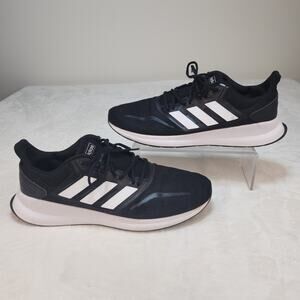 Adidas Shoes Mens 14 Run Falcon Core Black Running Walking Gym Workout Low Tops